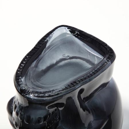 Glass bottle "Skull", 0.77 L, Black color-7
