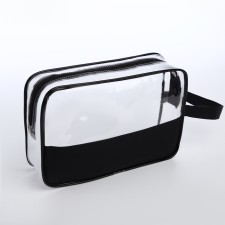 Cosmetic bag with lightning, black color