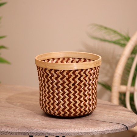 Wicker basket, from bamboo 20x20x17 cm