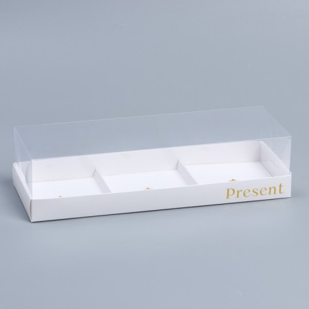 Confectionery box for mousse cakes "Stars", 27 x 8.6 x 6.5 cm
