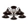 Ceiling EVOLUCE lamp. Sle120402-05. Ciolla. 5x60 watts, E27, 66x66x24 cm, dark -brown color