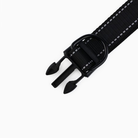 A collar with a nylon lining with a fastx 2 cm, black-5