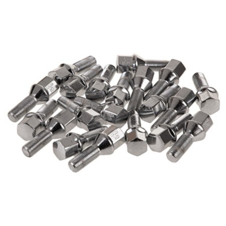 Wheel bolt, SkyWay, M12x1,25x28 cone, key 17mm, chrome, l = 55 mm, set 20 pcs-1