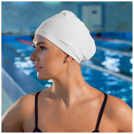 Шапочка для плавания взрослая ONLYTOP Swim, тканевая, обхват 54-60 см-3