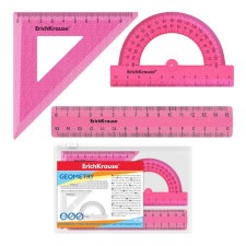 Set Drawing line 15cm 3 pr erichkrause Glitter, (UG, TR-R), Pink, in ZIP packs