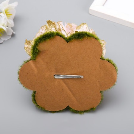 Souvenir on the clothespin "Flower of feathers" 10x10x10 cm-3