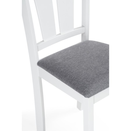 Wooden stool Bert array of gvee/fabric, white/gray 42x46x92 cm-5