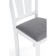 Wooden stool Bert array of gvee/fabric, white/gray 42x46x92 cm