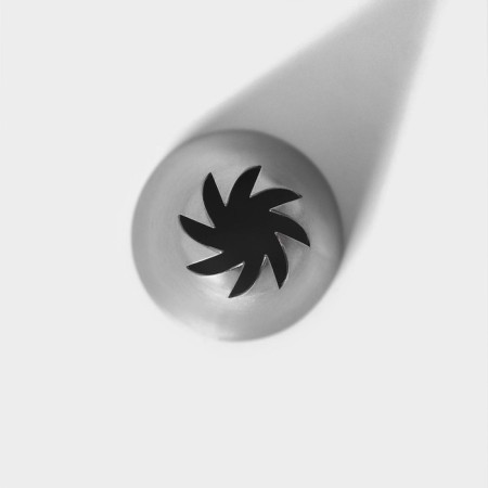 Confectionery nozzle "Closed rose", d = 3 cm, output 1 cm, stainless steel-3