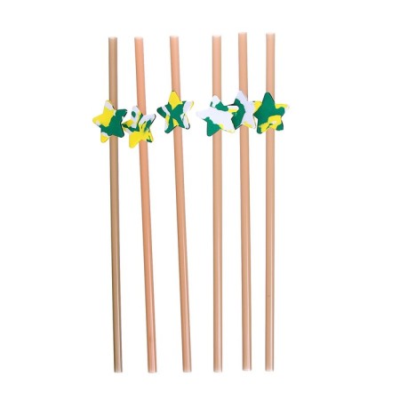 Star cocktail tube, in a set of 6 pieces, color mix-1