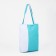 Textile bag with lightning, white/mint color