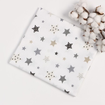 Star diapers, size 75x120 cm, calico, 140 g/m, cotton 100%