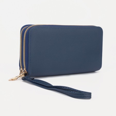 Women's wallet on lightning, blue color