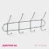 The hanger wall -mounted on 4 double hooks “Shine”, 32.5 × 5.5 × 13 cm, silver color