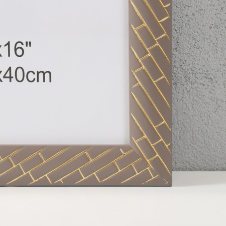 Photo frame plastic 30x40 cm "Brick masonry" gray 44x34 cm-1