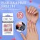 Flourish overhead nails, 12 pcs, with adhesive plates, soft square shape, pink/white color