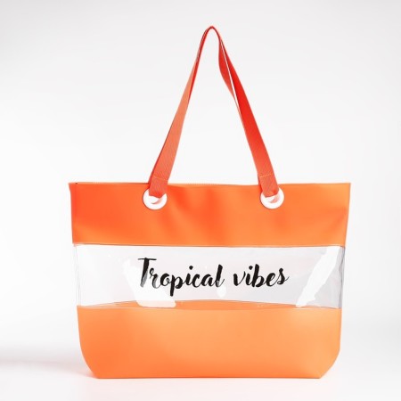 Bag Women's Beach Tropical Vibes, 50x35x11 cm, orange color-2