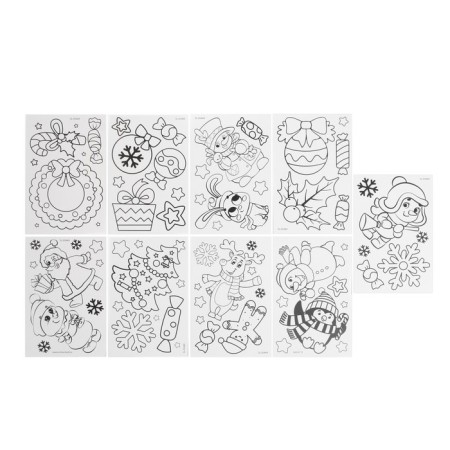 Set for creativity “Color stained -glass windows. New Year's fairy tale ”, 20 pcs. In the set-5