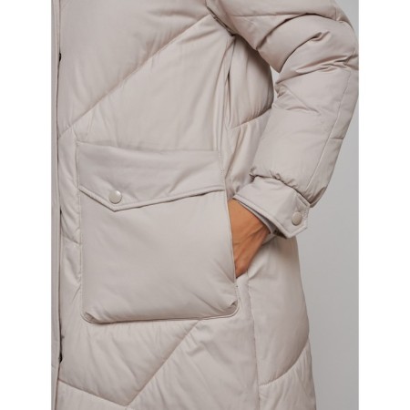 Coat insulated winter feminine, size 48, color light gray-11