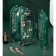 Casket Case for jewelry plastic "Oval" dark green 23.5x6.5x11.5 cm