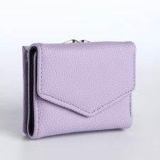 Women's wallet on the button, lilac color