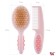 Children's brush with a comb, pink color
