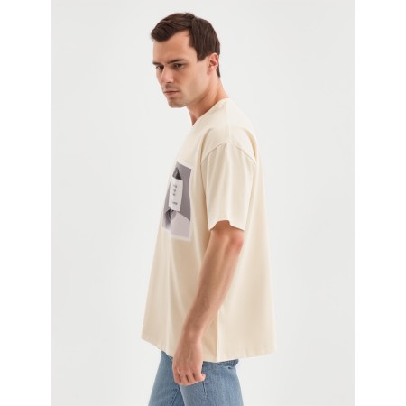 Men's T-shirt Minaku: Update Me, Milk color, rr 50-52-2