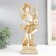 Polystone souvenir "Dancing deity with a musical instrument" with a white-gold 13x9x34 cm