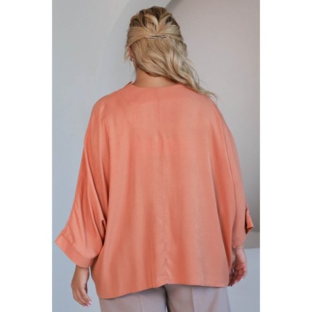 Female blouse, size 48, terracotta color-8