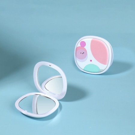 Folding mirror "bubbles", 7.5 × 7.5 cm, colorful color-1