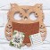 Camping board "Owl, 19.5 x 20 cm