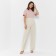 Women's cotton pants Minaku: Enjoy Milk color, size 40