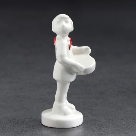 Porcelain figurine "Pioneer", copyright painting-3