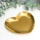 Stainless steel stand "Heart" golden 9.2x9 cm