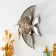 Panel interior polystone "Mirror fish with patterns" silver 21x4x24 cm