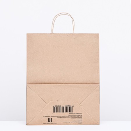 Paper Kraft 90 g/m², round handle 32 x 18 x 40 cm-1