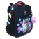 School backpack 38 x 30 x 16 cm, ergonomic back, stavia "kitten in cannons", black