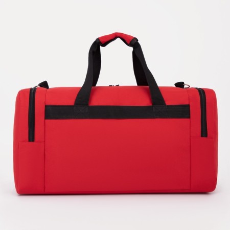 Sports bag with lightning, 2 outer pockets, red color-2
