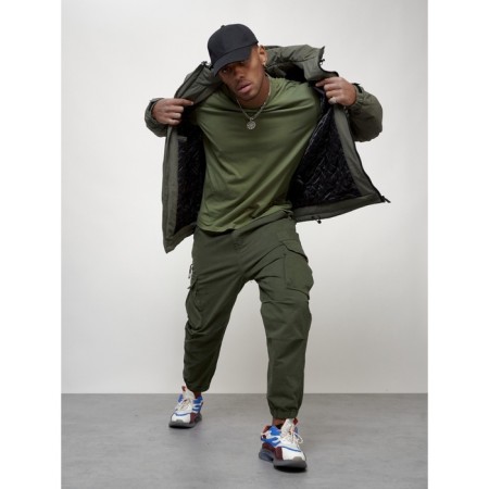 Male spring jacket, size 56, khaki color-14