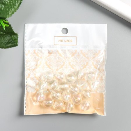 Beads for creativity plastic "Soap bubble" set 20 g 12/0 1.2x1.2x1.2 cm-2