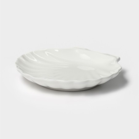 Porcelain dish Magistro "shell", d = 13 cm, white color-2