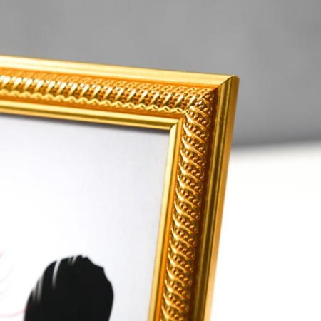 Photo frame plastic 13x18 cm "Golden spiral on gold" 20.6x15.6 cm-2