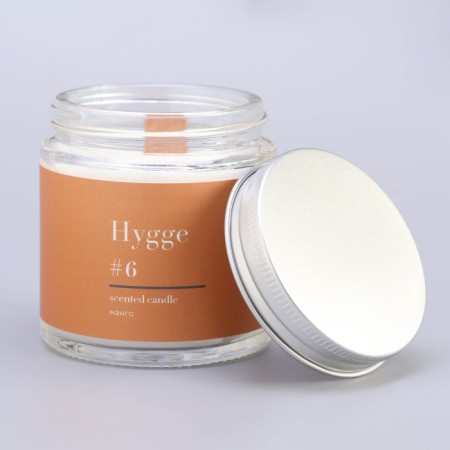 Свеча ароматическая "Hygge" #6 Манго, соевый воск, в банке, 90 г-9