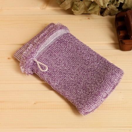 Bath Moacher with handles "Banika", purple, polyester, 20x10cm