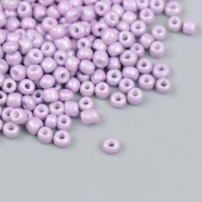 Бисер стекло 6/0 "Нежная сирень" зефирный 450 гр