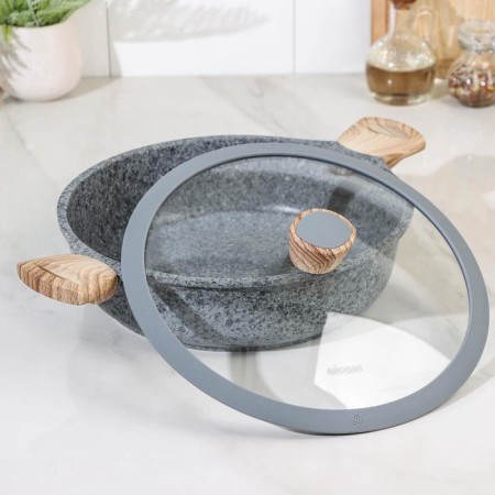 Steel with a glass cover Nadoba Mineralica, D = 28 cm-1