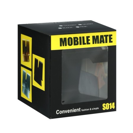 A phone stand, with a connector for the wire, metal, black-6