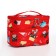Cosmetic bag, 2 parts on lightning, red color