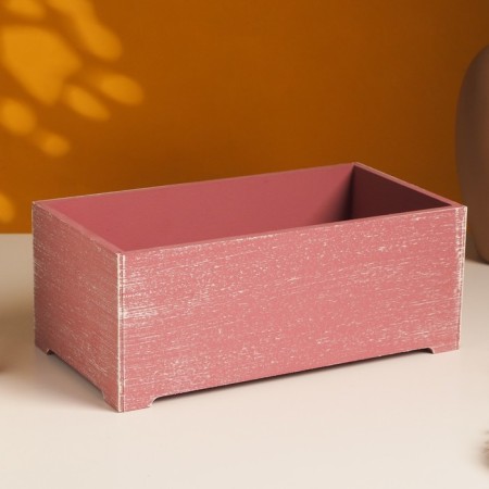 Kashpo wooden "Provence" 23x12.5x9 cm ruby