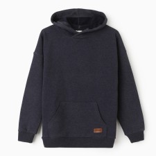 Children's sweatshirt, color blue melange, height 158 ​​cm